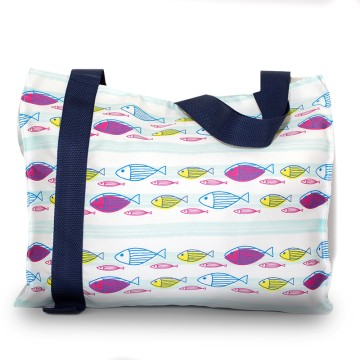 Τσάντα θαλάσσης με ψαράκια